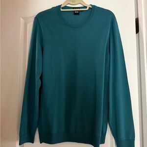 Hugo Boss Men's Ocean Blue Crewneck Sweater